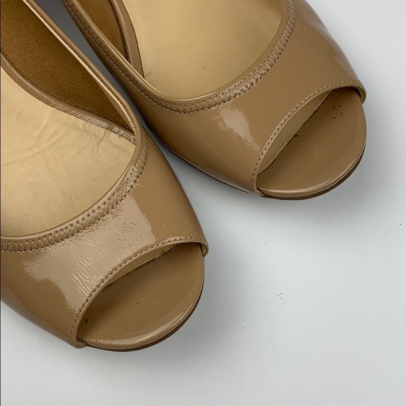 Cole Haan Nude Patent Leather Sadie Wedge 9.5B - Picture 7 of 8